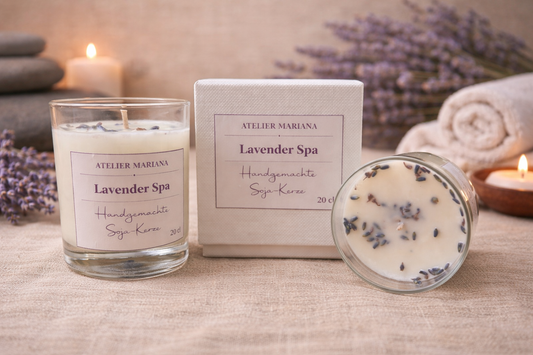 Lavender Spa – Handmade Soy Candle | Relaxing Lavender Scent 20 CL