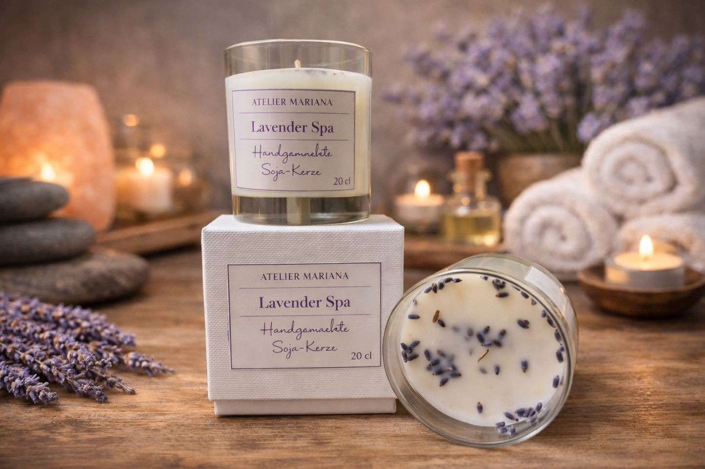 Lavender Spa – Handmade Soy Candle | Relaxing Lavender Scent 20 CL
