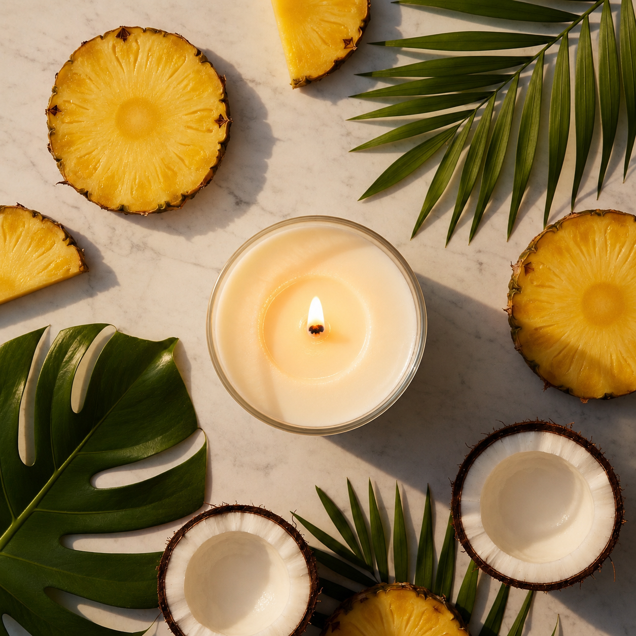 Piña Colada Soja-Kerze – Tropische Duftkerze | Handgemacht