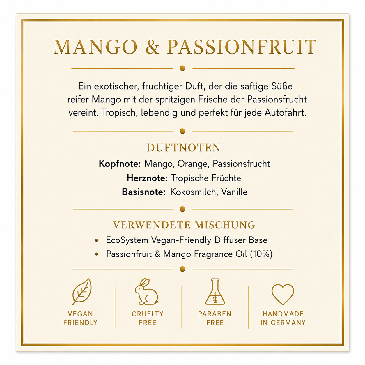 Mango & Passionfruit Car Fragrance – 8 ml