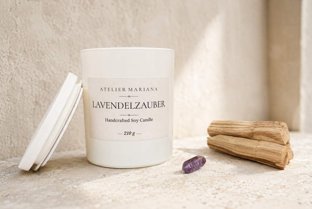 Lavenderzauber con los palitos de palo santo sin etiqueta