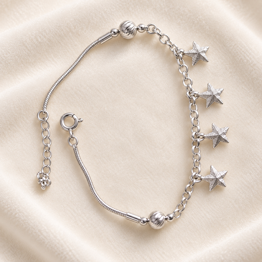 Sternenglanz-Armband aus 925er Silber