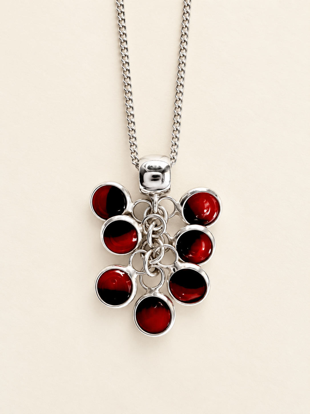 Schmuckset Rot & Schwarz – Peruanisches Silber 925/950