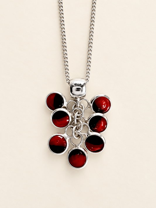 Schmuckset Rot & Schwarz – Peruanisches Silber 925/950