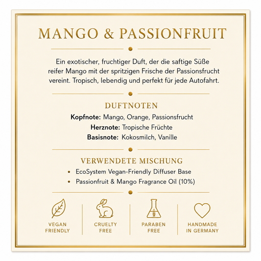 Mango & Passionfruit Auto-Duft – Tropischer Car Fragrance | 8 ml