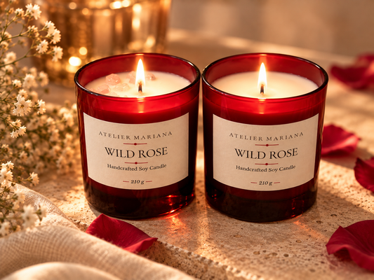 Wild Rose Limited Edition – Soja-Duftkerze | Rose, Pflaume & Patchouli